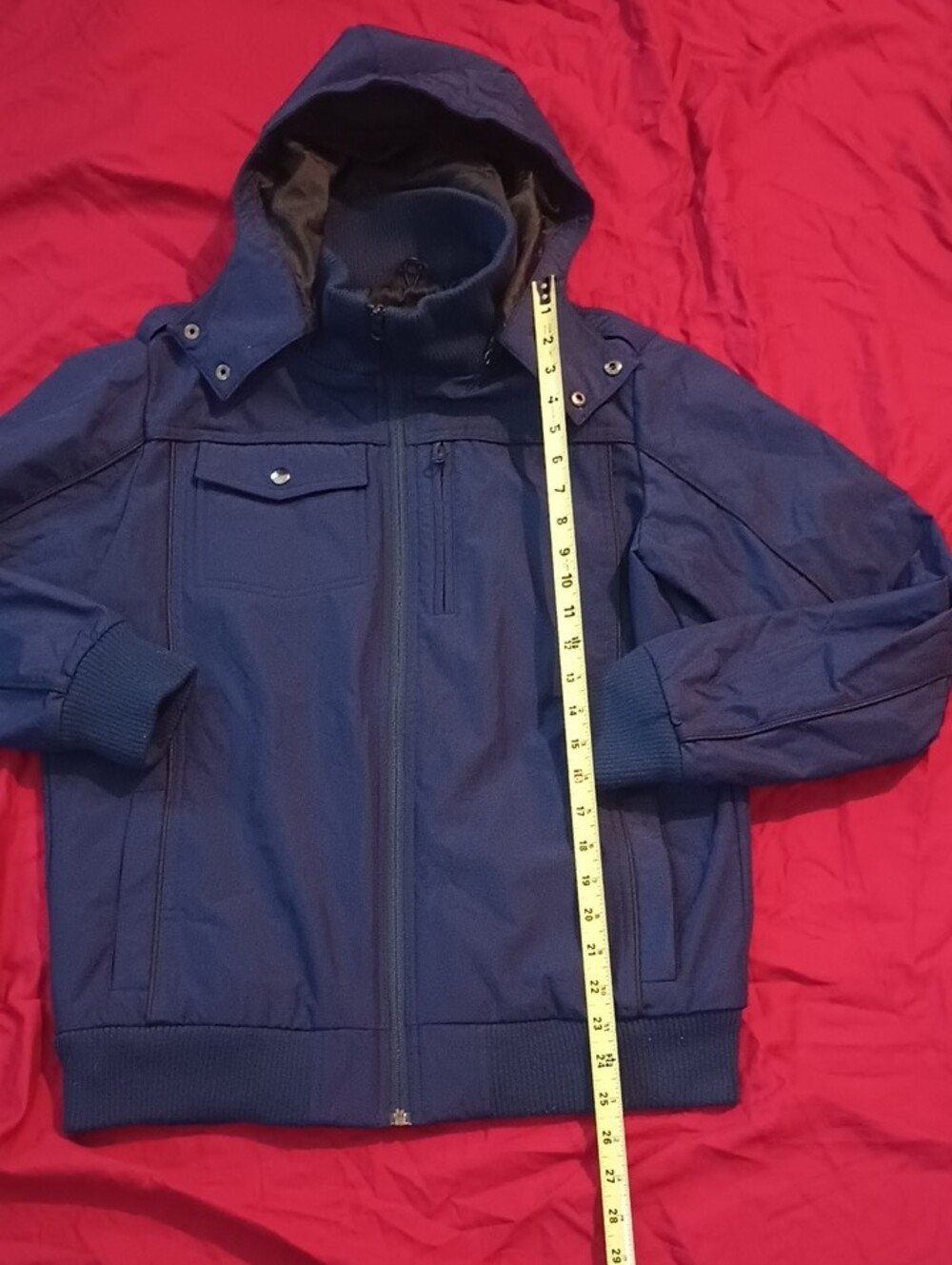 Baubax Woman's MD Navy Hooded Zip Jacket Warm Comfy New Without Tags Winter